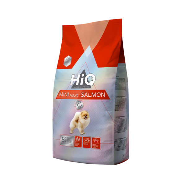 HIQ מזון לכלב מיני אדולט סלמון היפואלרגני 1.8 ק"ג