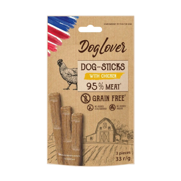 Dog Lover סטיקים לכלב בטעם עוף 33 גרם