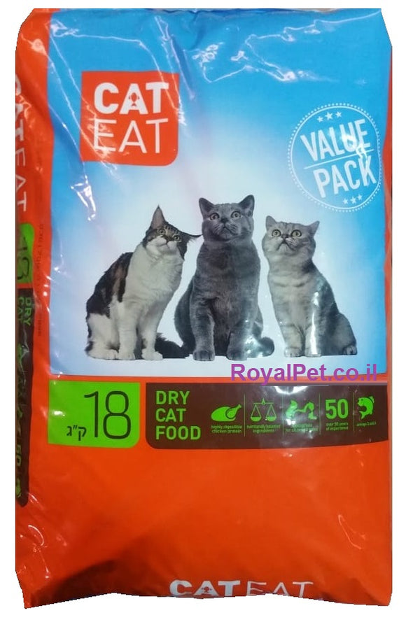 קט היט מזון בסיסי לחתולי חצר 18 ק”ג