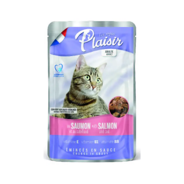 plaisir פאוץ' לחתול בטעם בקר והודו